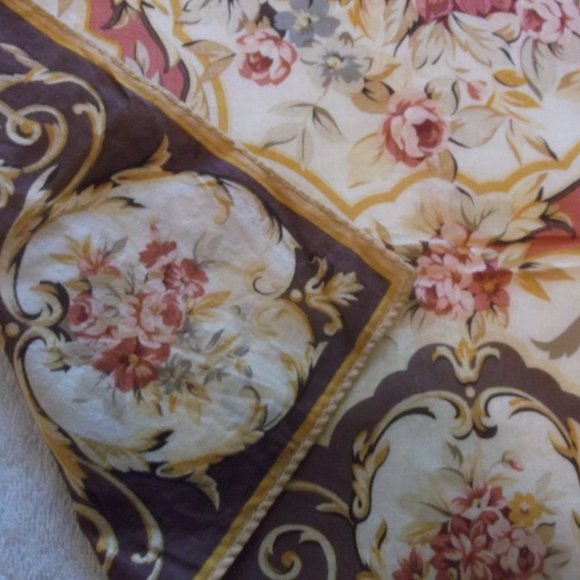 Vintage Japanese Rose Handkerchief Fine Cotton - Picture 5 of 6